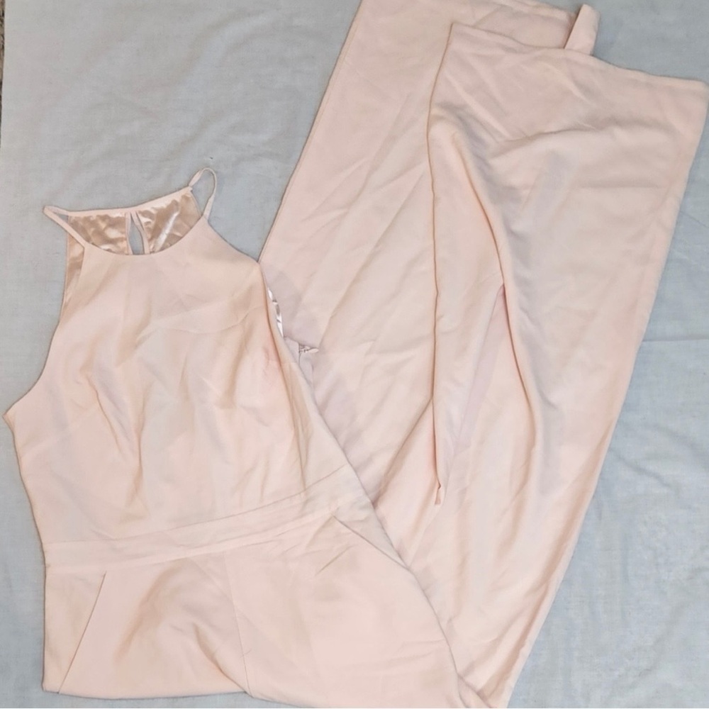 bebe Light Pink Sleeveless Jumpsuit